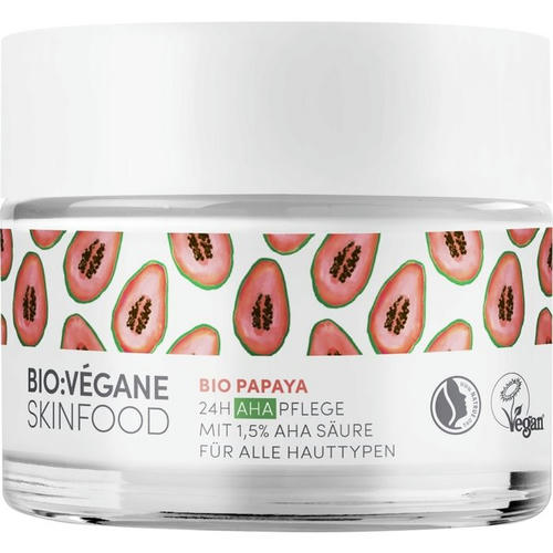 Крем Bio:Vegane (Био Веган) уход 24 часа с АНА кислотами Органическая Папая для всех типов кожи лица 50 мл