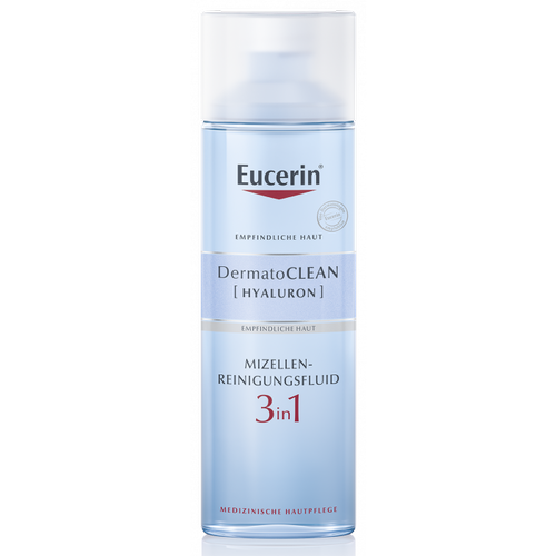 Флюид Eucerin DermatoClean Hyaluron мицеллярный очищающий 3 в 1 для чувствительной кожи всех типов 200 мл