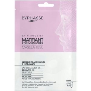 Маска-бустер Byphasse тканевая для сужения пор и матовости кожи лица, 18 мл