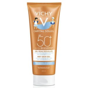 Гель Vichy Capital Soleil Солнцезащитный водостойкий с технологией нанесения на влажную кожу для чувствительной кожи детей, SPF50+ 200 мл