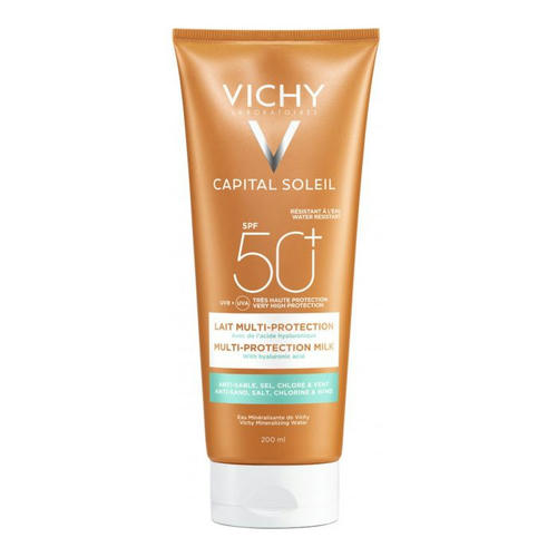 Молочко Vichy Capital Soleil Солнцезащитное водостойкое с гиалуроновой кислотой Мульти-защита SPF50 200 мл