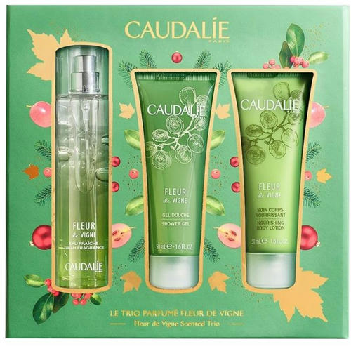 Набор Caudalie Fleur de Vigne (Вода энергетическая цветок Винограда 50 мл + Гель для душа 50 мл + Крем для тела питательный 50 мл)