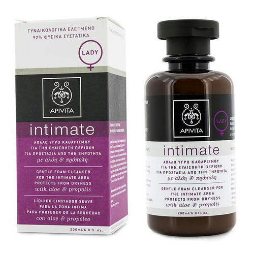 Пенка Apivita Intimate Защита от сухости для интимной гигиены с алоэ и прополисом 200 мл