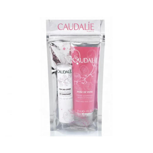 Набор Caudalie Rose De Vigne (Крем для рук 30 мл + Кондиционер для губ увлажняющий 4,5 г)