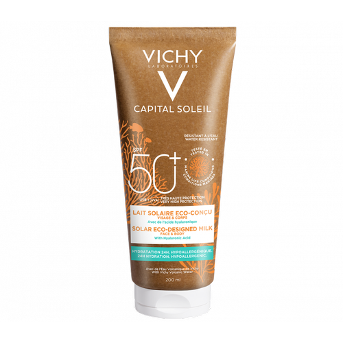 Молочко Vichy Capital Soleil солнцезащитное увлажняющее для лица и тела SPF50+ 200 мл