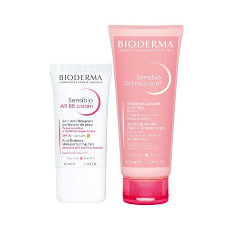 Набор Bioderma Крем Sensibio AR BB 40 мл + Очищающий гель 100 мл