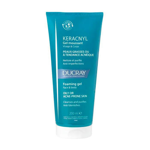 Гель Ducray Keracnyl Foaming Gel очищающий для жирной кожи, 200 мл