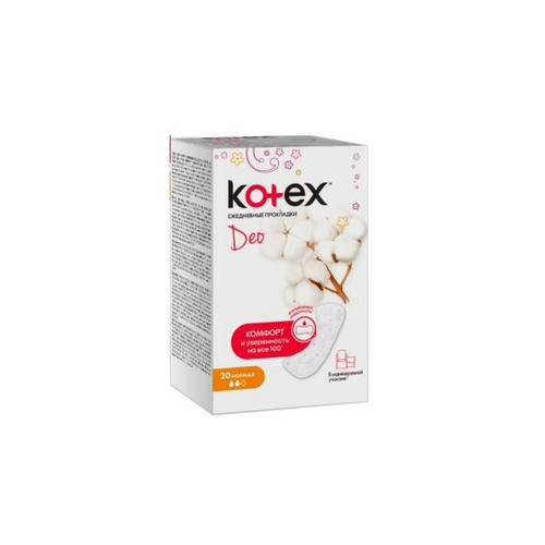 Прокладки Kotex (Котекс) Normal Deo ежедневные №20