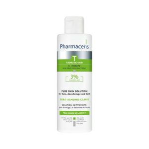 Бактериостатическая жидкость Pharmaceris Т Sebo-ALmond-Claris очищающая 3% миндальной кислоты для лица, декольте и спины 190 мл