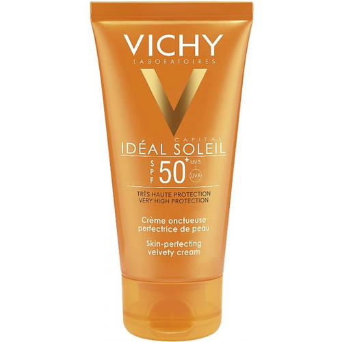 Крем Vichy Capital Soleil сонцезащитный тройного действия для нормальной и сухой кожи лица SPF50 50 мл + Вода Vichy термальная в подарок 50 мл