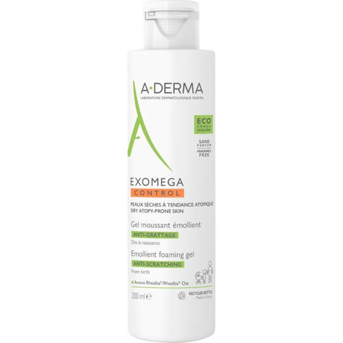 Гель-эмолент A-Derma Экзомега Контроль очищающий для сухой кожи для лица и тела, 200 мл