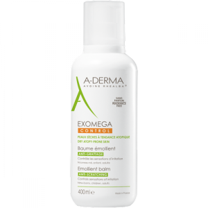 Бальзам-эмолент A-Derma Exomega Control для атопической кожей детей и взрослых, 400 мл