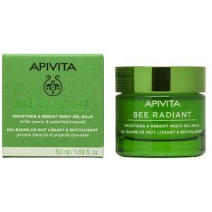Гель-бальзам Apivita Bee Radiant ночной для разглаживания и восстановления кожи лица 50 мл