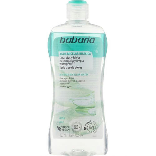 Мицеллярная вода Babaria двухфазная Алоэ для снятия макияжа 400 мл