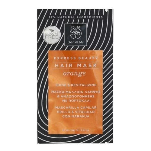 Маска Apivita Express Beauty для волос Блеск и оздоровление с апельсином 20 мл