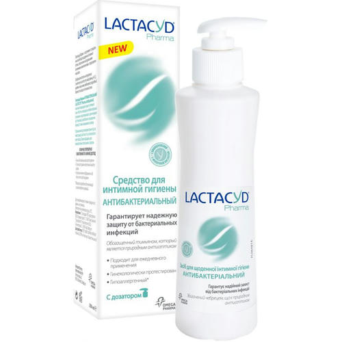 Средство для интимной гигиены Лактацид (Lactacyd) Антибактериальный с дозатором 250 мл