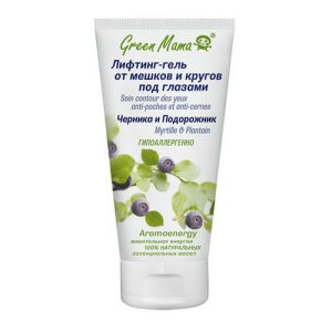 Green Mama, Лифтинг-гель вокруг глаз «Черника и подорожник», 50 мл