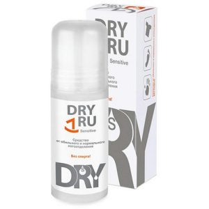 DRY RU, Средство от потоотделения Sensitive, 50 мл