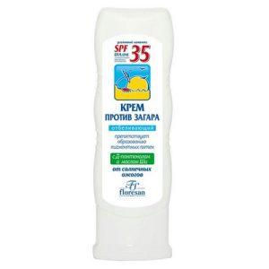 Floresan, Крем против загара «Отбеливающий», SPF 35, 125 мл