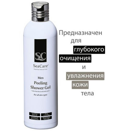 SeaCare, Мужской отшелушивающий гель для душа с минералами Мертвого моря и растительными экстрактами, 400 мл Men — изображение 3