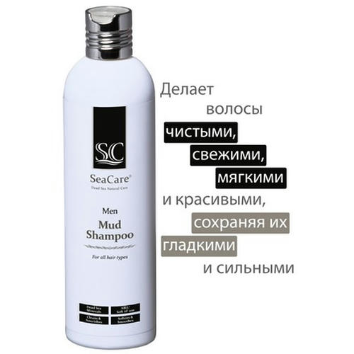 SeaCare, Мужской грязевой шампунь с минералами Мертвого моря, 400 мл Men — изображение 3