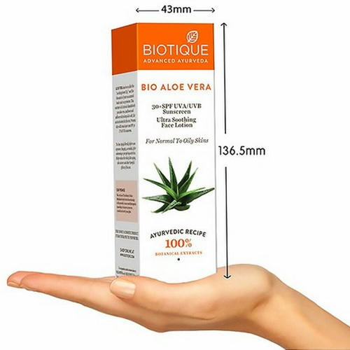 Biotique, Солнцезащитный лосьон для лица и тела Bio Aloe Vera, 120 мл — изображение 3