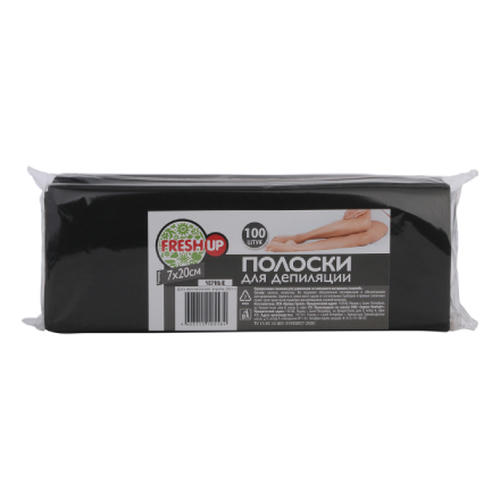 Fresh Up, Полоски для депиляции, черные, 100 шт.