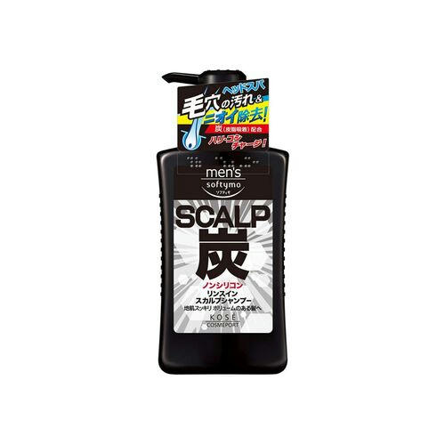 Kose Шампунь с углем и ароматом мяты и цитрусовых - Softymo scalp shampoo charcoal, 550мл