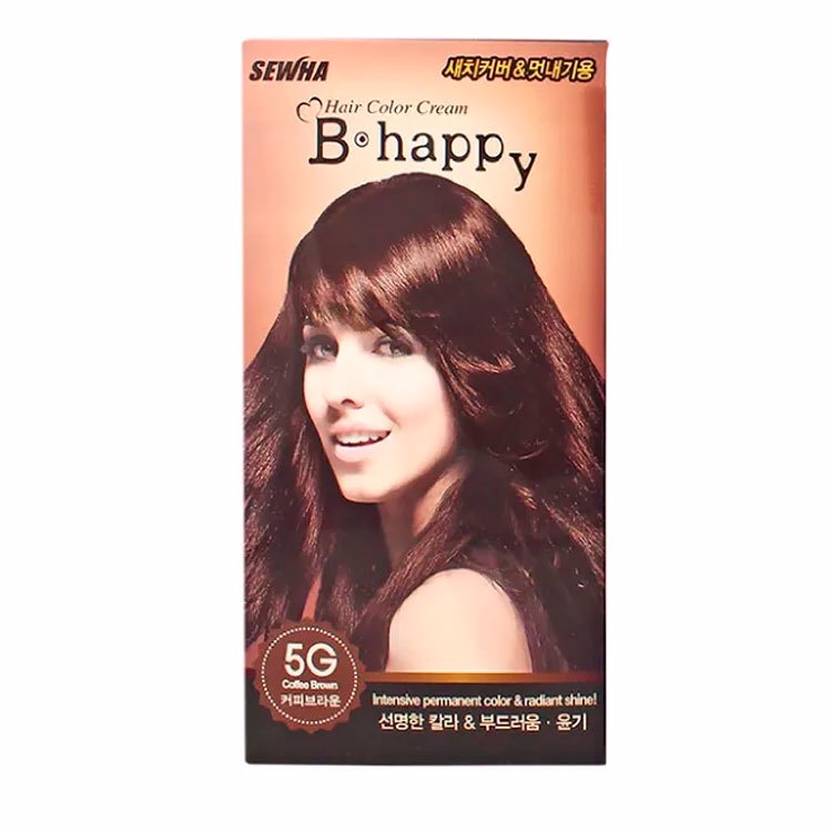 SEWHA B-HAPPY COFFEE BROWN (5G) (40gr+80ml), Краска для волос #Кофейный шатен (40гр+80мл)
