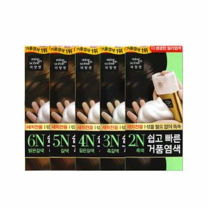 MISE EN SCENE EASY SPEEDY FOAM BUBBLE SELF HAIR COLOR NO DAMAGE DYE 4N #DEEP BROWN (40gr+40gr), Краска для волос #Глубокий коричневый (40гр+40гр)