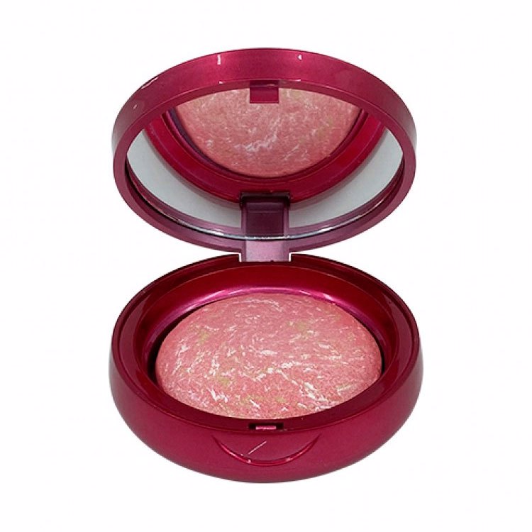 UNEEDCOLOR AURA MARBLE BLUSHER #05 PINK PUDDING (1pcs), Румяна с шиммером #05 Розовый пудинг (1шт)