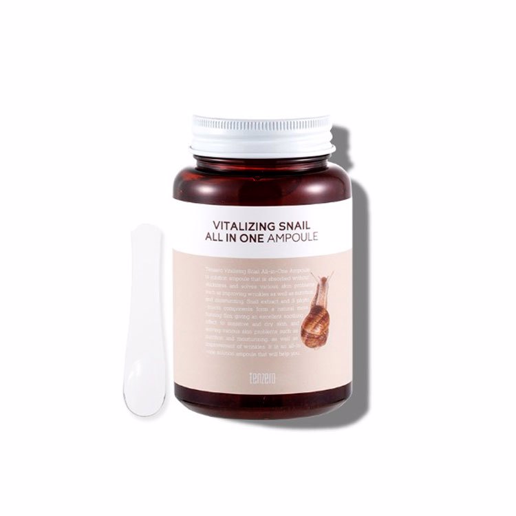 TENZERO VITALIZING SNAIL ALL IN ONE AMPOULE 250ml, Ампульная сыворотка с экстрактом слизи улитки
