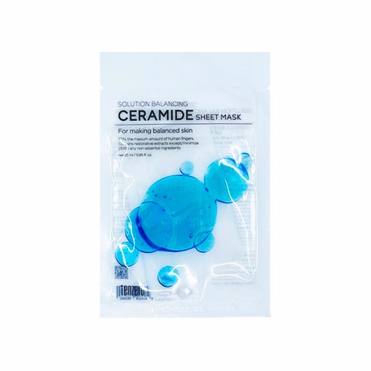 TENZERO SOLUTION SHEET MASK - # BALANCING CERAMIDE (25ml X 10pcs), Тканевая маска с керамидами (25мл X 10шт)