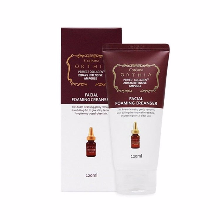 COREANA ORTHIA PERFECT COLLAGEN 28 DAYS INTENSIVE AMPOULE FACIAL FOAMING CLEANSER (120ml), Интенсивная пенка для умывания с ампулой (120мл)