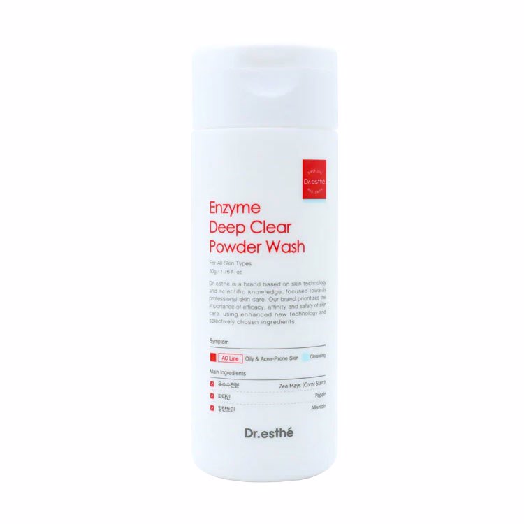 DR.ESTHE ENZYME DEEP CLEAR POWDER WASH (50gr), Очищающее средство с энзимами для умывания и глубокой очистки (50гр)