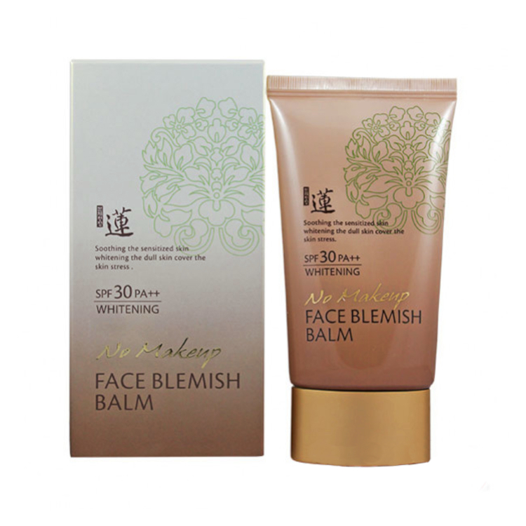WELCOS NO MAKEUP FACE BLEMISH BALM WHITENING SPF30 PA++ (50ml), Легкий отбеливающий BB-крем (50мл)