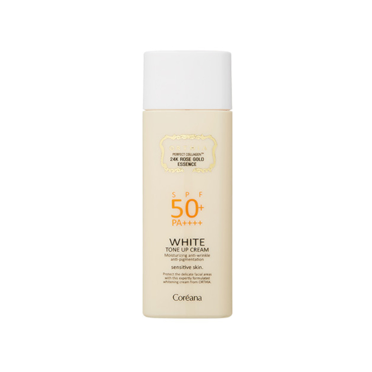 COREANA ORTHIA PERFECT COLLAGEN 24K ROSE GOLD ESSENCE WHITE TONE UP CREAM (50ml), Увлажняющий крем с розовым золотом (50мл)