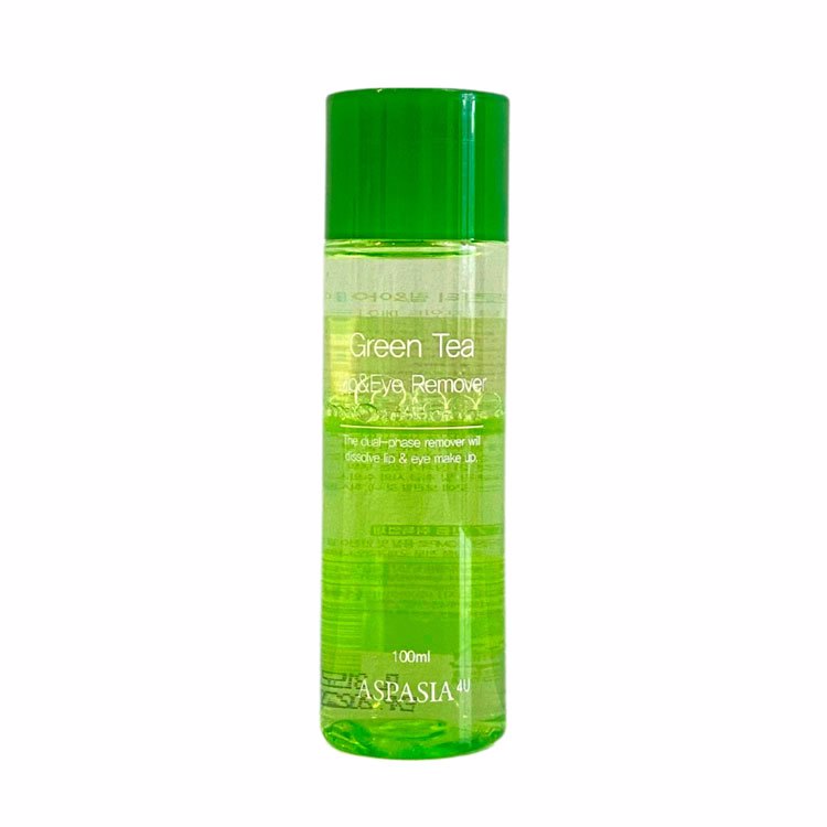 ASPASIA GREEN TEA LIP & EYE MAKEUP REMOVER (100ml), Двухфазное средство для удаления макияжа с глаз и губ с экстрактом зеленого чая (100мл)