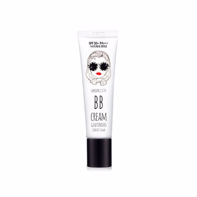URBAN CITY GLUTINOUS CONTACT COVER BB #23 NATURAL BEIGE (30ml), Маскирующий ББ крем #23 натуральный бежевый (30мл)