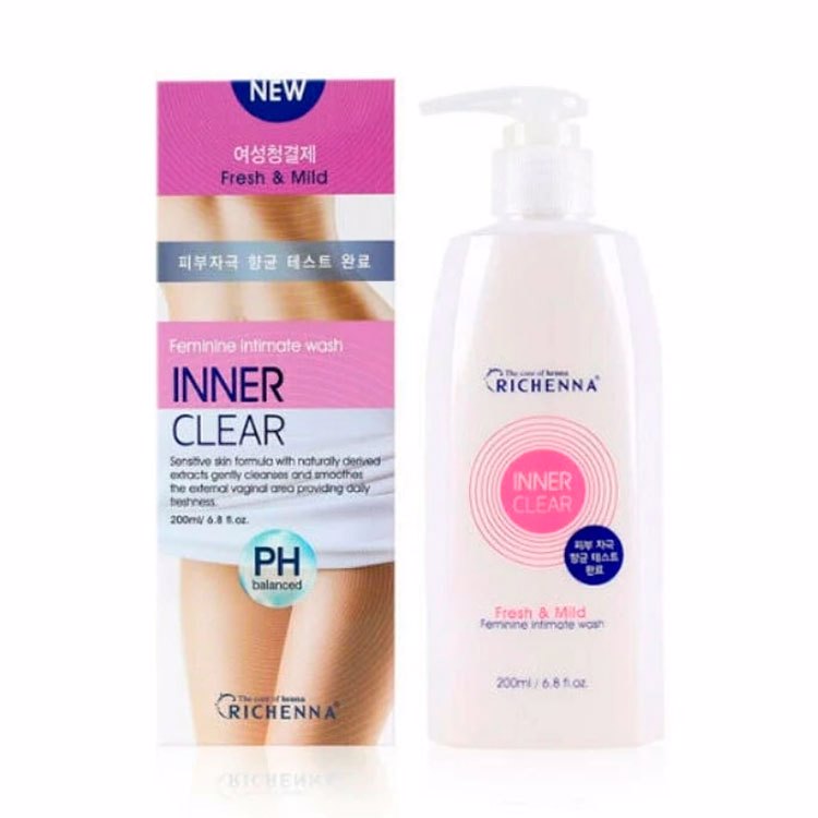 RICHENNA INNER CLEAR FEMININE INTIMATE WASH (200ml), Средство для интимной гигиены (200мл)