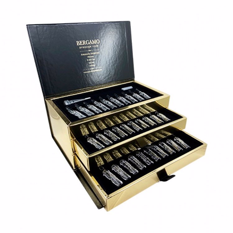 BERGAMO PRESTIGE CARE HYALURONIC ACID AMPOULE SET (30pcs), Набор ампульных сывороток с гиалуроновой кислотой