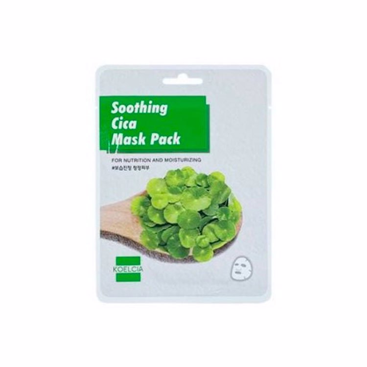 KOELCIA SOOTHING CICA MASK PACK 10ea*23ml, Увлажняющая тканевая маска с экстрактом азиатской центеллы