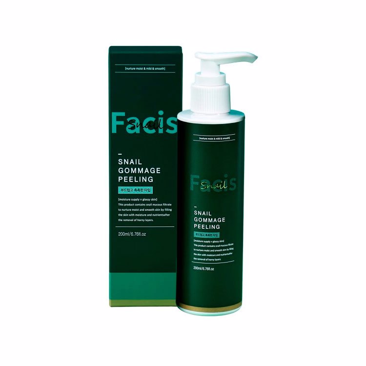 FACIS SNAIL GOMAGE PEELING 200ml, Мягкий пилинг-гель с фильтратом слизи улитки