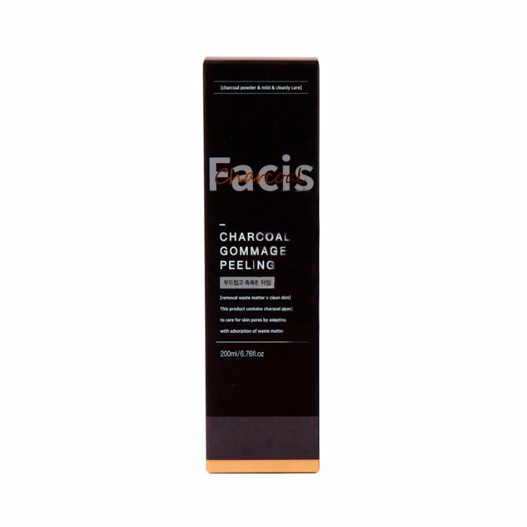 FACIS CHARCOAL GOMMAGE PEELING POWDER 200ml, Мягкий пилинг-гель с углем