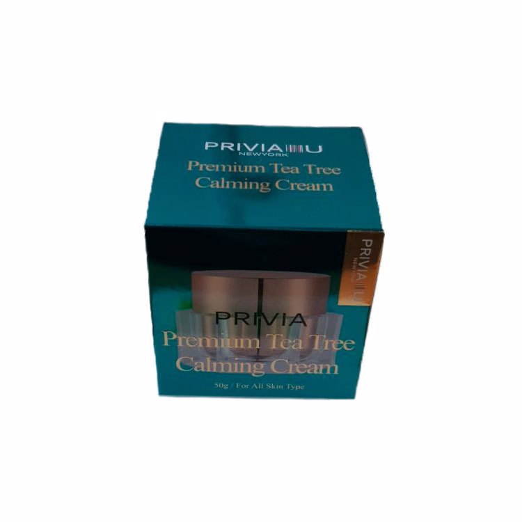 PRIVIA U PREMIUM TEA TREE CALMING CREAM 50gr, Успокаивающий крем премиум-класса с чайным деревом