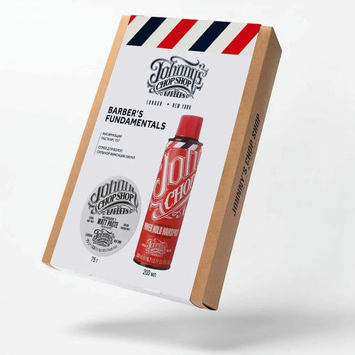 JOHNNY'S CHOP SHOP, Набор: Матирующая паста №1 75 гр + Спрей для волос сильной фиксации 200 мл — изображение 2