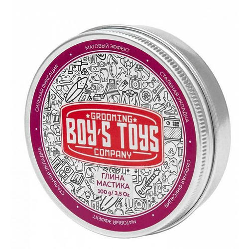 Boys Toys, Глина для укладки волос высокой фиксации с низким уровнем блеска Strong Hold Clay Putty, 100 мл — изображение 2