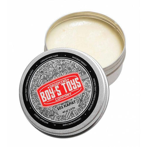 Boys Toys, Паста для укладки волос высокой фиксации с низким уровнем блеска 101 Karat Strong Hold Matte Paste, 40 мл — изображение 3