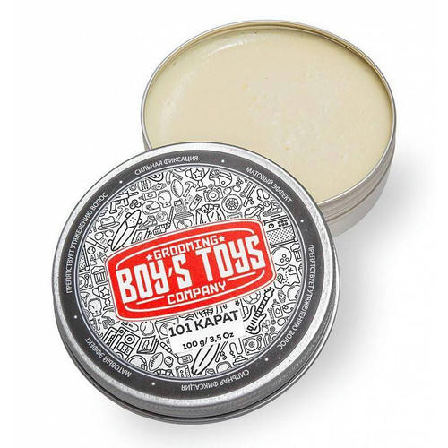 Boys Toys, Паста для укладки волос высокой фиксации с низким уровнем блеска 101 Karat Strong Hold Matte Paste, 100 мл — изображение 3