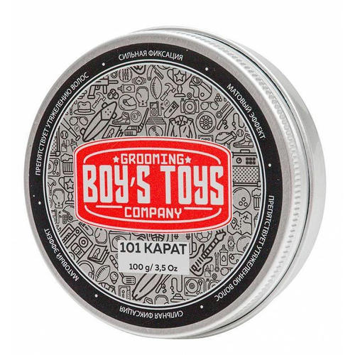 Boys Toys, Паста для укладки волос высокой фиксации с низким уровнем блеска 101 Karat Strong Hold Matte Paste, 100 мл — изображение 2